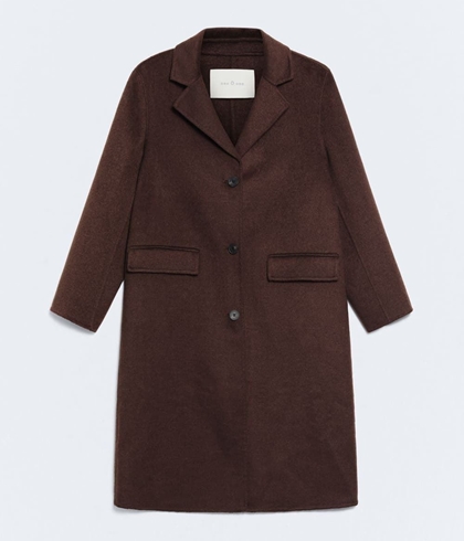 Abrigo ese O ese SOFIA marrón chocolate. - Imagen 2