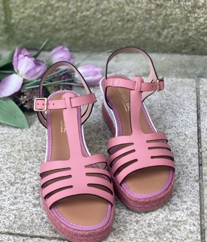 Alpargata Casteller 974 vaqueta coral rosita - Imagen 2