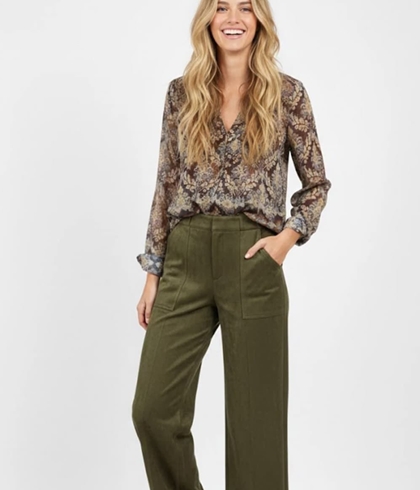 Blusa Derhy MARJORIE gasa boho marrones - Imagen 2