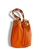 Bolso limosnera bandolera piel naranja - Imagen 1