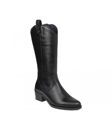 Botas cowboy mujer serraje color cuero ancho 6