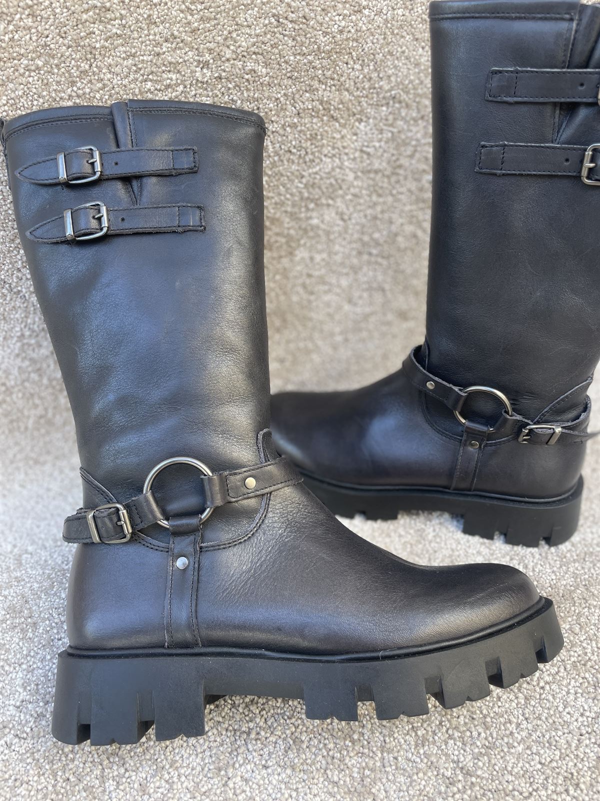 BOTA YOWAS Bretone BIKER PIEL Negra - Imagen 8