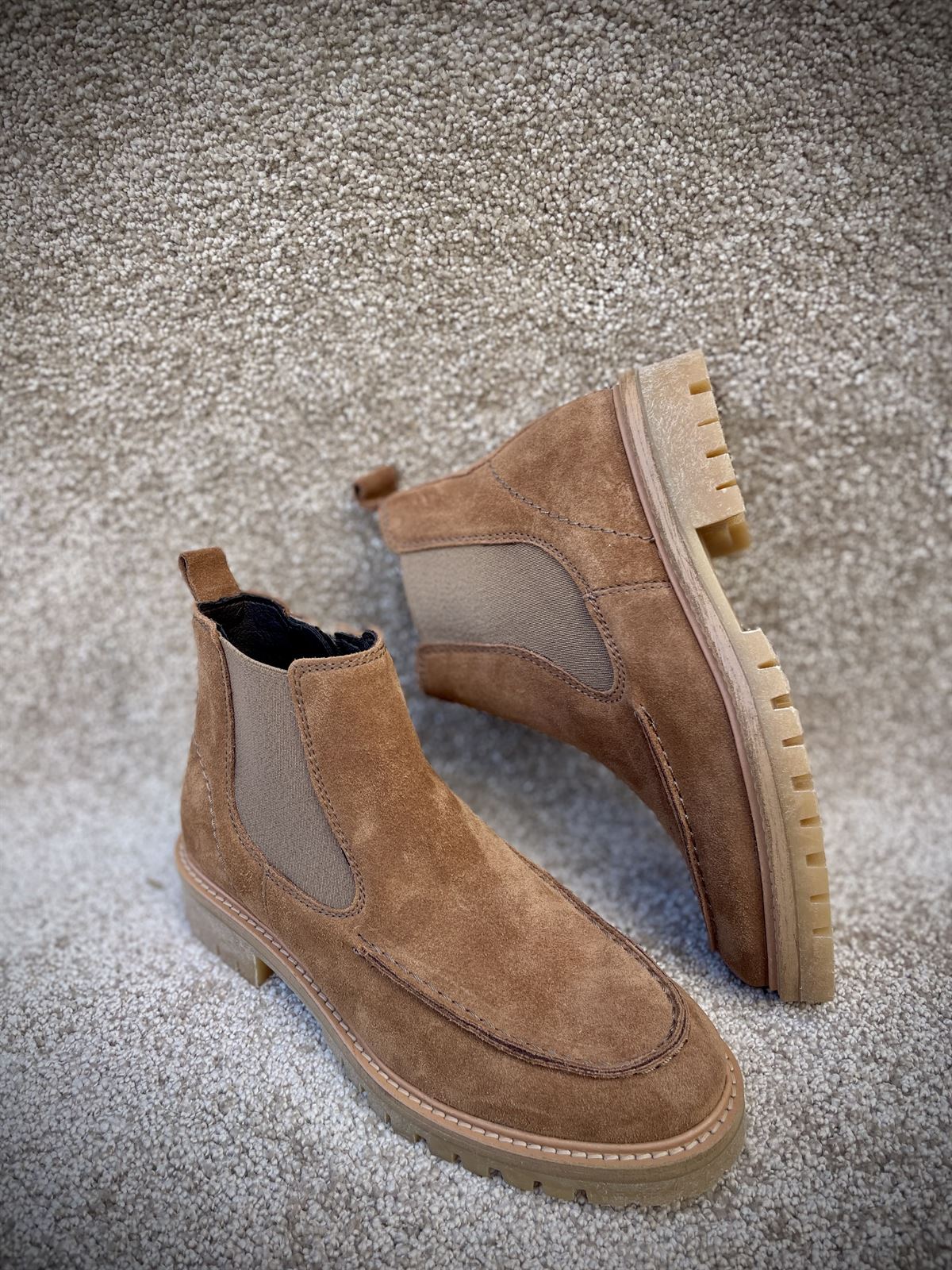 Botin Bexed serraje camel - Imagen 1