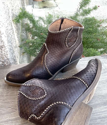 Botín Nemonic 2273 pitón Acuario marrón chocolate - Imagen 2