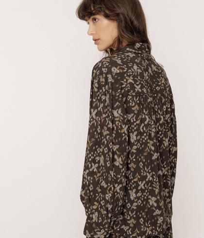 CAMISA IndI & Cold KI123 Oversize pañuelo, negro crudo negro - Imagen 2
