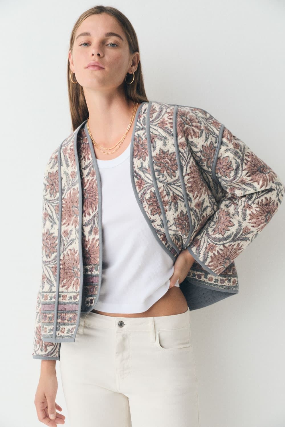 Chaqueta ese O ese KILIM tonos azules/grisaceos - Imagen 3