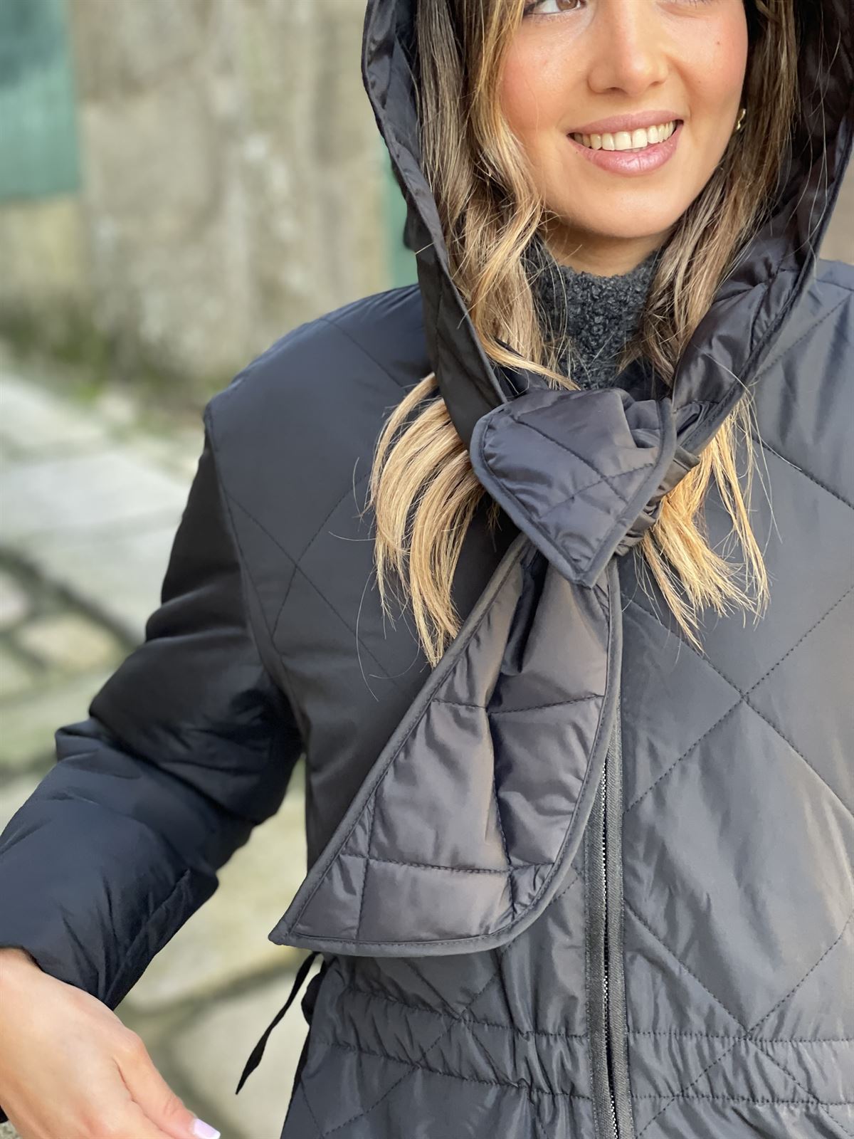 CHAQUETA YERSE ACOLCHADA WATER REPELLENT NEGRO Ref. 41616 - Imagen 2