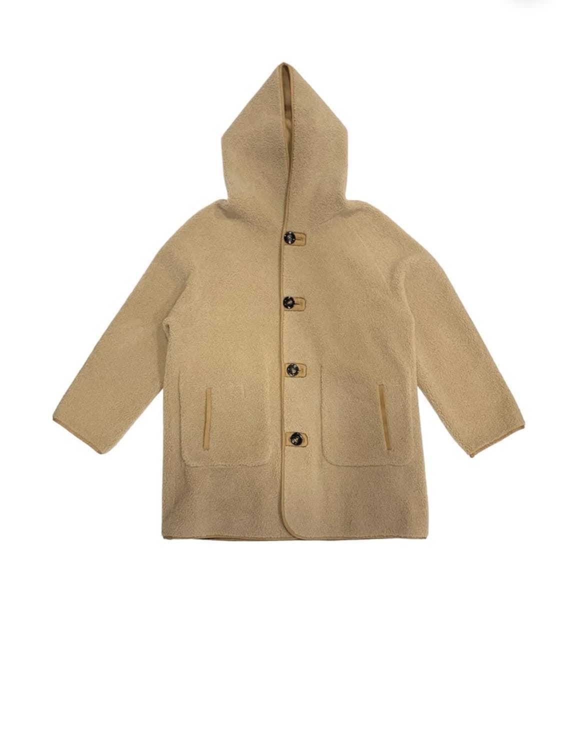 Chaquetón Derhy LUIGIA borreguito camel capucha REVERSIBLE - Imagen 1