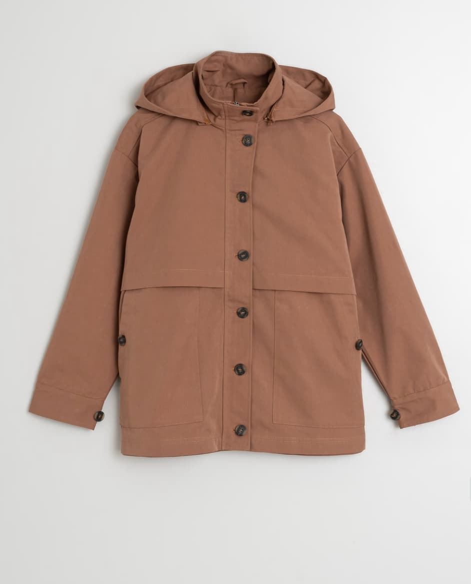 Gabardina Indi & Cold water repellent chocolate - Imagen 5