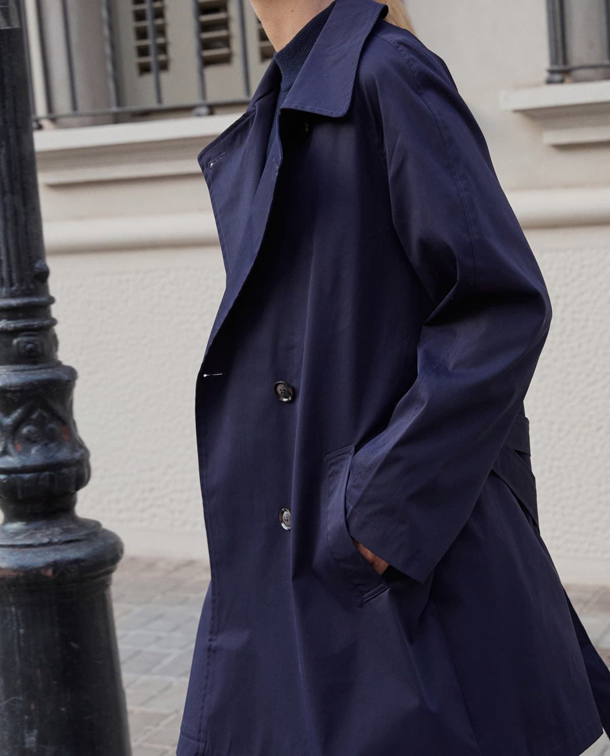 Gabardina Yerse IMPERMEABLE azul marino - Imagen 1