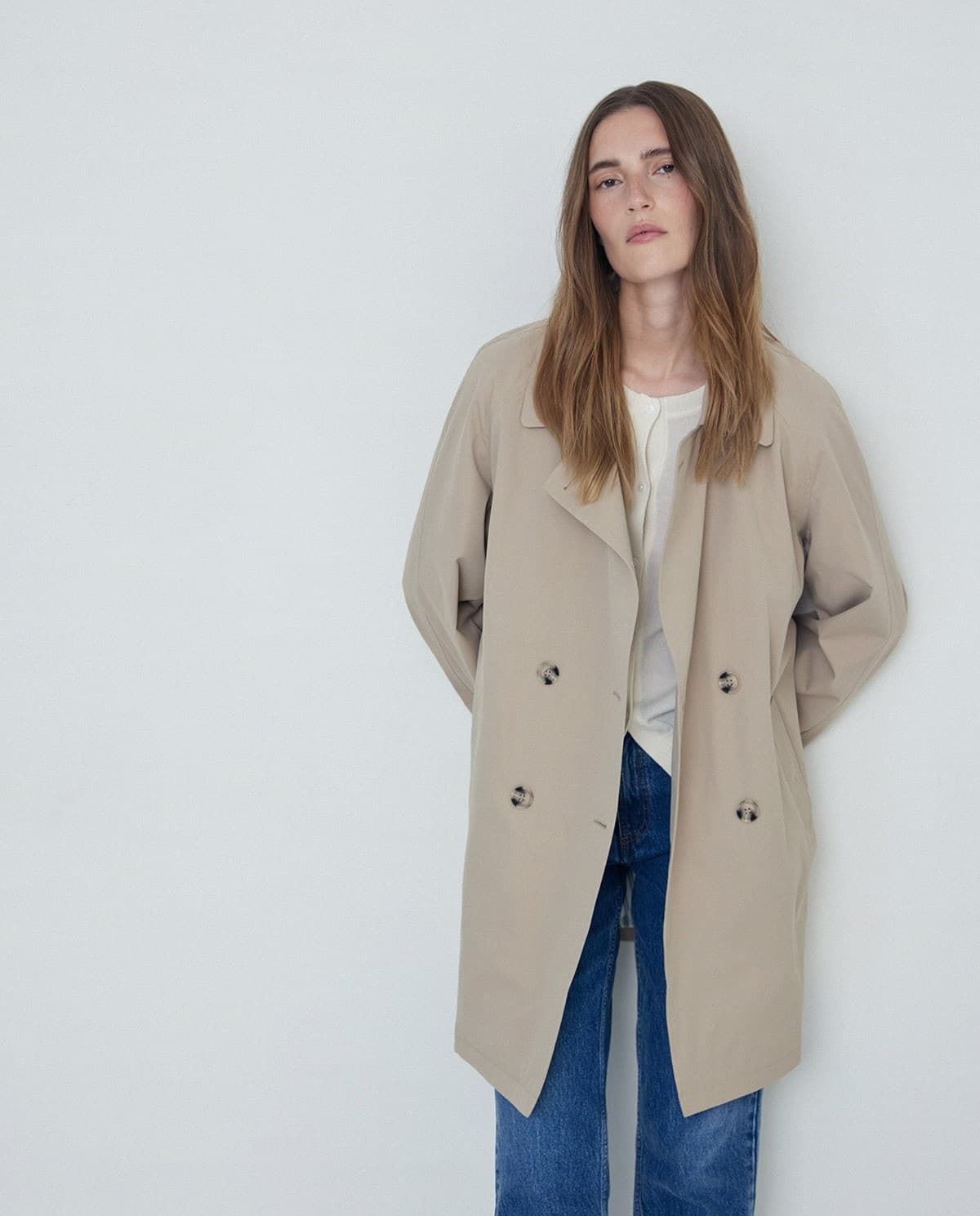 Gabardina Yerse IMPERMEABLE beige - Imagen 2