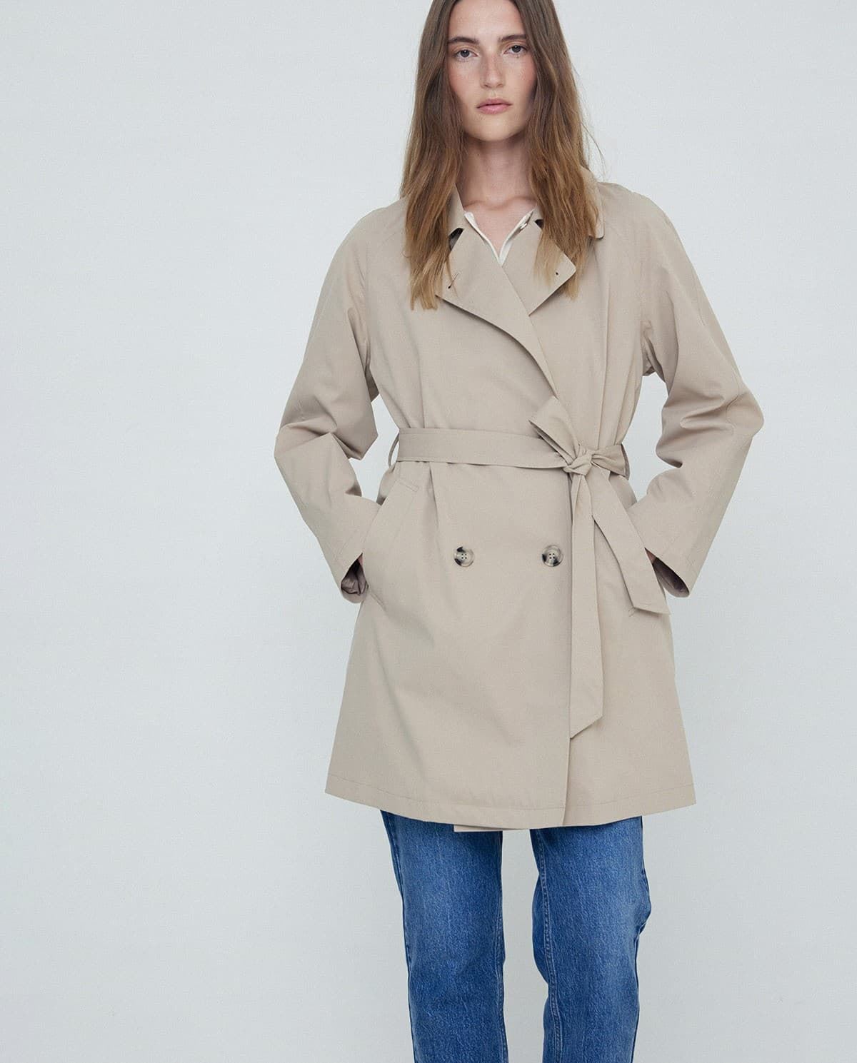 Gabardina Yerse IMPERMEABLE beige - Imagen 3