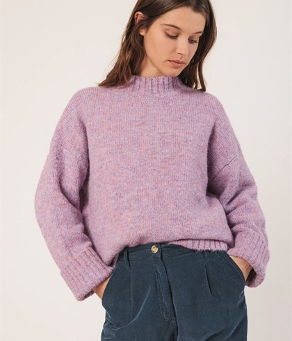 Jersey Indi & Cold rd452 CUELLO PERKINS malva - Imagen 2