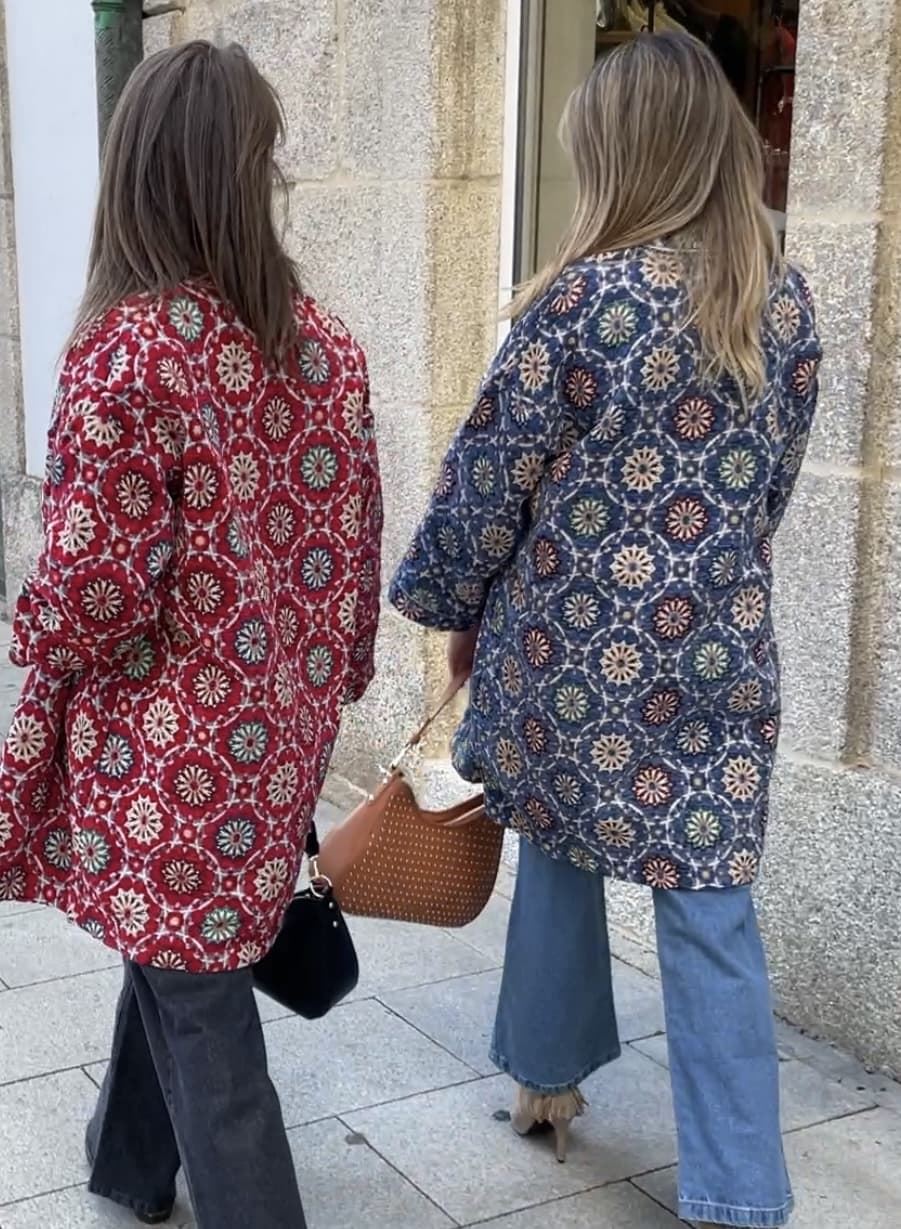 Kimono LUNA estampado azules - Imagen 3