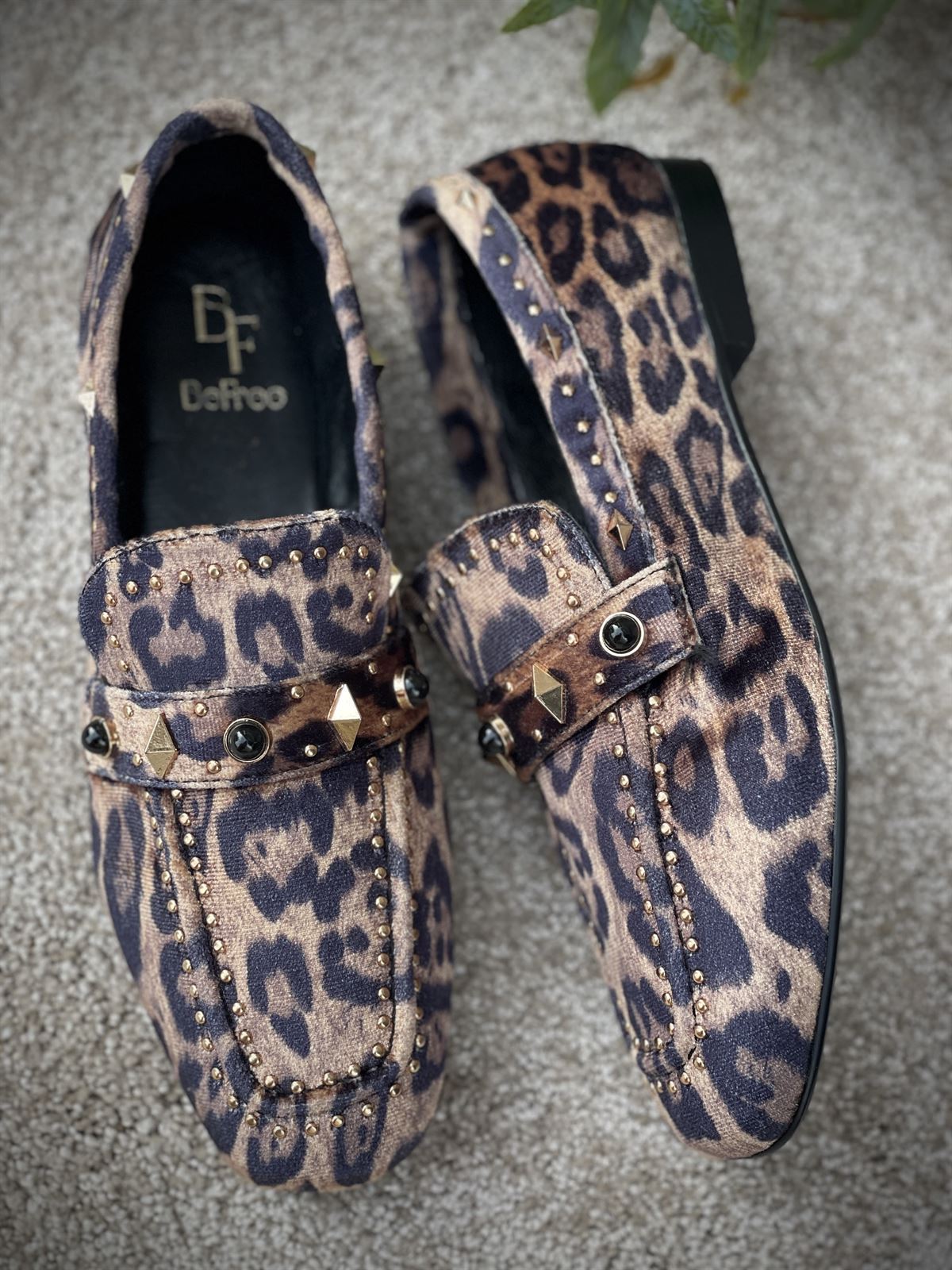 Mocasín Be Free ANNE tachas print leopardo - Imagen 3