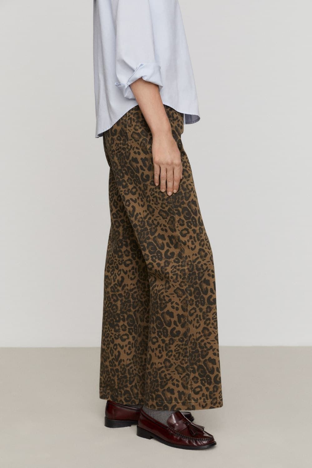 Pantalón ese O ese Leopardo print denim - Imagen 2