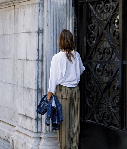 PANTALÓN Indi & Cold AD111 CARROT RAYAS KHAKI - Imagen 2