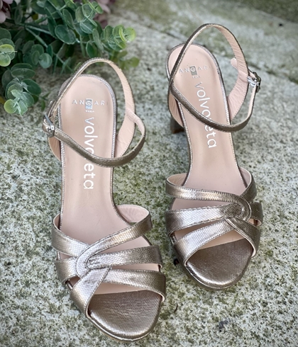 Sandalia Angari MAITE -75 escamas milos stone bronce suave - Imagen 2