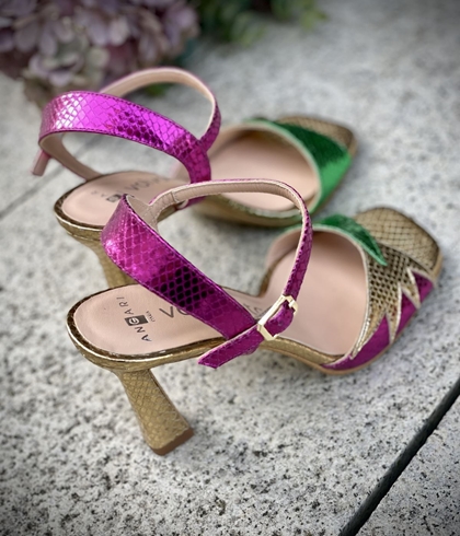 Sandalia fiesta Angari 52307 - 31 ONLYE brillante multicolor - Imagen 2