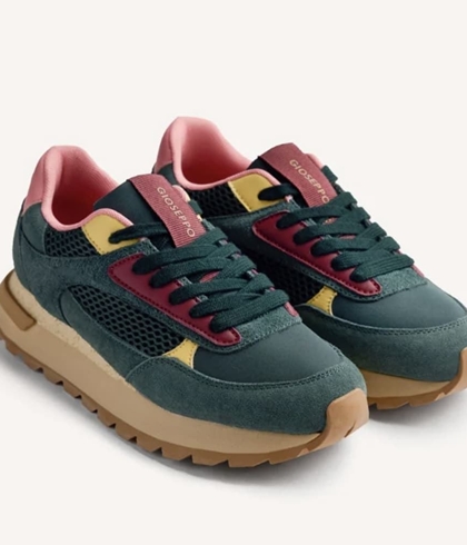 Zapatillas Gioseppo ZEMPLE PIEL Y REJILLA VERDE - Imagen 2